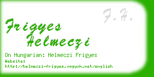 frigyes helmeczi business card